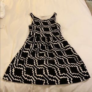 Anthropologie black and white patterned dress!